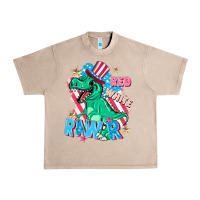 French Oak Red white rawr Urban Heavy Tee - FaDigitalArtStudio