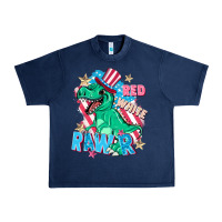 Navy Red white rawr Urban Heavy Tee - FaDigitalArtStudio