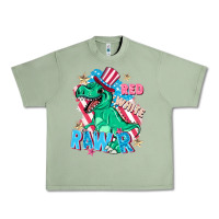 Oil Green Red white rawr Urban Heavy Tee - FaDigitalArtStudio