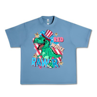 Pebble Blue Red white rawr Urban Heavy Tee - FaDigitalArtStudio