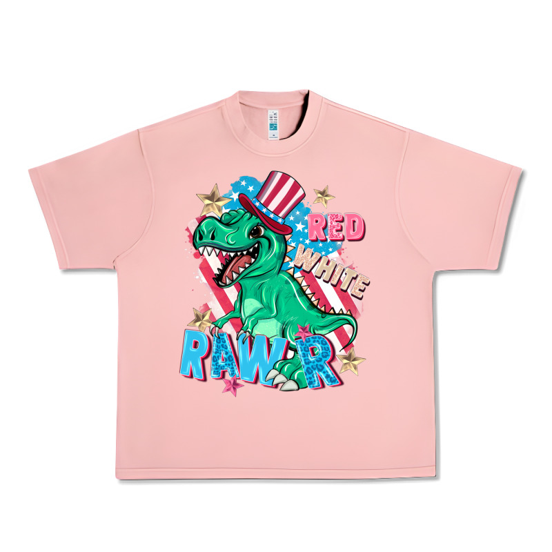 Red White Rawr Urban Heavy Tee by FaDigitalArtStudio | Teevron