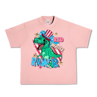 Salmon Red white rawr Urban Heavy Tee - FaDigitalArtStudio