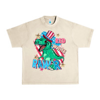 Sandshell Red white rawr Urban Heavy Tee - FaDigitalArtStudio