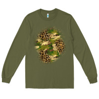 Army Green camouflage and leopard patch  4 Long Sleeve Tee - BundleAndBundleShop