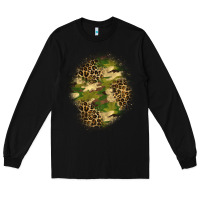 Black camouflage and leopard patch  4 Long Sleeve Tee - BundleAndBundleShop