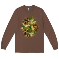 Chestnut camouflage and leopard patch  4 Long Sleeve Tee - BundleAndBundleShop