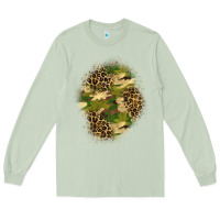 Matcha camouflage and leopard patch  4 Long Sleeve Tee - BundleAndBundleShop