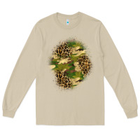 Mushroom camouflage and leopard patch  4 Long Sleeve Tee - BundleAndBundleShop
