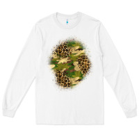 White camouflage and leopard patch  4 Long Sleeve Tee - BundleAndBundleShop