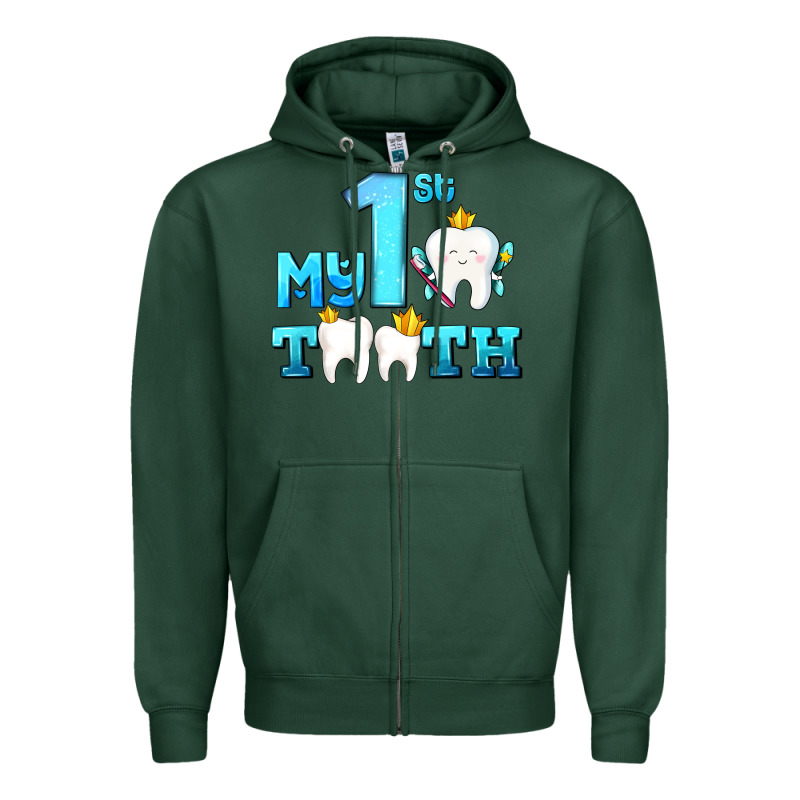 My First Tooth With Teeth Zipper Hoodie by AdoDesignShop | Teevron