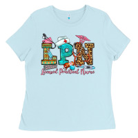 Baby Blue licensed practical nurse Ladies Tee - OliviaCreatesArt