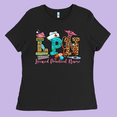 Licensed Practical Nurse Ladies Tee Designed By Oliviacreatesart