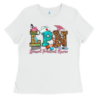 White licensed practical nurse Ladies Tee - OliviaCreatesArt