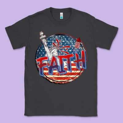Faith Usa Classic Tee Designed By Cowgirlartshop