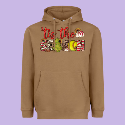 Tis The Season Softball Little Debbie Tree Cakes Heavyweight Hoodie Designed By Jahusdesignshop