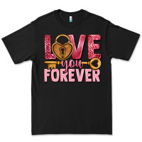 Black Love you forever Valentine's Day Premium Tee - HowdyJamesFarm