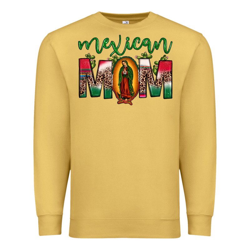 Mexican Mom Our Lady Of Guadalupe Leopard Premium Sweatshirt by JahusDesignShop | Teevron