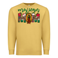 Antique Gold mexican mom our lady of guadalupe leopard Premium Sweatshirt - JahusDesignShop