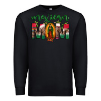 Black mexican mom our lady of guadalupe leopard Premium Sweatshirt - JahusDesignShop