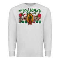 Dove Grey mexican mom our lady of guadalupe leopard Premium Sweatshirt - JahusDesignShop