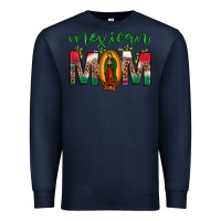 Navy mexican mom our lady of guadalupe leopard Premium Sweatshirt - JahusDesignShop