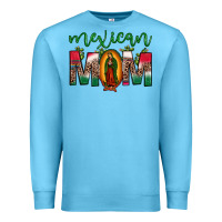Ocean Blue mexican mom our lady of guadalupe leopard Premium Sweatshirt - JahusDesignShop