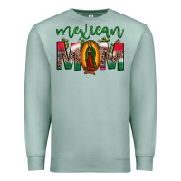 Seafoam mexican mom our lady of guadalupe leopard Premium Sweatshirt - JahusDesignShop