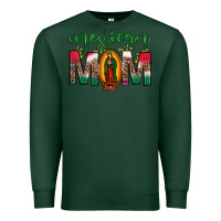 Sports Green mexican mom our lady of guadalupe leopard Premium Sweatshirt - JahusDesignShop