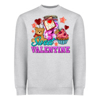 Heather Grey sweet valentine Heavyweight Sweatshirt - AdoDesignShop