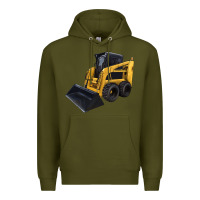 Army Green Skid Steer Loader Premium Hoodie - LillyAllenDesigns