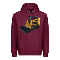 Burgundy Skid Steer Loader Premium Hoodie - LillyAllenDesigns