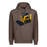 Coffee Skid Steer Loader Premium Hoodie - LillyAllenDesigns