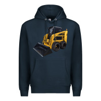Navy Skid Steer Loader Premium Hoodie - LillyAllenDesigns