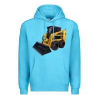 Ocean Blue Skid Steer Loader Premium Hoodie - LillyAllenDesigns
