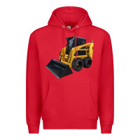 Red Skid Steer Loader Premium Hoodie - LillyAllenDesigns