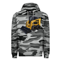 Slate Camo Skid Steer Loader Premium Hoodie - LillyAllenDesigns