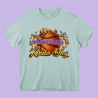 It's A Basketball Kinda Day Heavy Core Tee Designed By Howdyjamesfarm