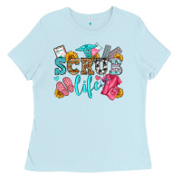 Baby Blue scrub life olivia Ladies Tee - OliviaCreatesArt