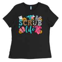Black scrub life olivia Ladies Tee - OliviaCreatesArt