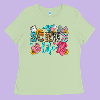 Scrub Life Olivia Ladies Tee Designed By Oliviacreatesart