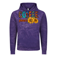 Cloud Purple coffee please western doodle letters Vintage Hoodie - FaDigitalArtStudio