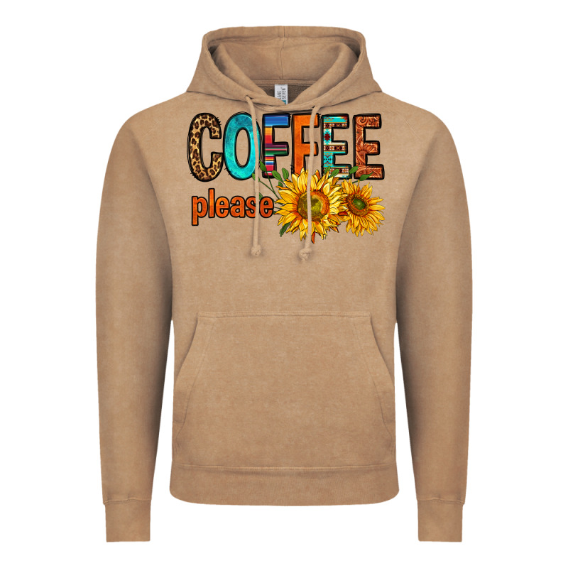Coffee Please Western Doodle Letters Vintage Hoodie by FaDigitalArtStudio | Teevron