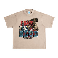 French Oak I back the blue Urban Heavy Tee - FaDigitalArtStudio