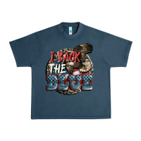 Midnight Navy I back the blue Urban Heavy Tee - FaDigitalArtStudio