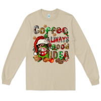 Mushroom coffee is always a good idea Long Sleeve Tee - FaDigitalArtStudio