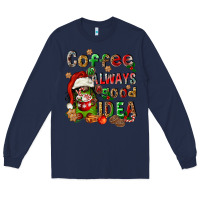 Navy coffee is always a good idea Long Sleeve Tee - FaDigitalArtStudio