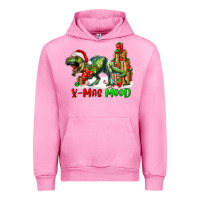 Fuchsia Pink T- Rex X-Mas Mood Urban Hoodie - RanaPortraitStore
