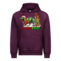 Mauve Wine T- Rex X-Mas Mood Urban Hoodie - RanaPortraitStore