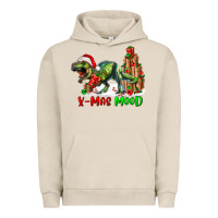 Pigment French Oak T- Rex X-Mas Mood Urban Hoodie - RanaPortraitStore
