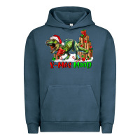 Pigment Midnight Navy T- Rex X-Mas Mood Urban Hoodie - RanaPortraitStore